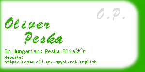 oliver peska business card